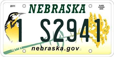 NE license plate 1S2941