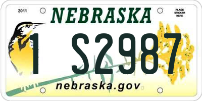 NE license plate 1S2987