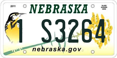 NE license plate 1S3264