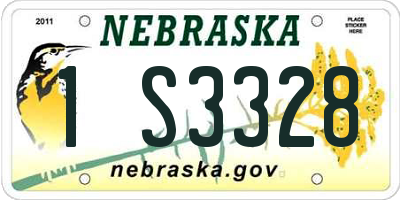 NE license plate 1S3328