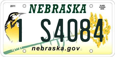 NE license plate 1S4084
