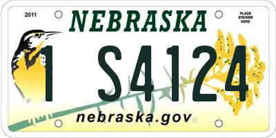 NE license plate 1S4124