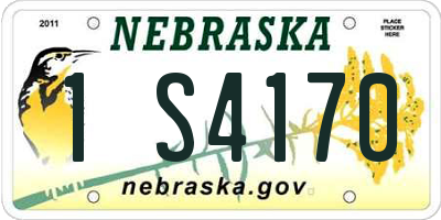 NE license plate 1S4170