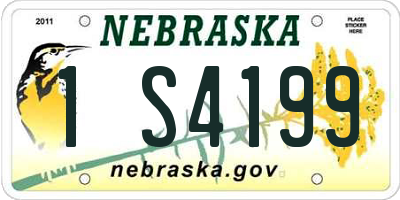 NE license plate 1S4199