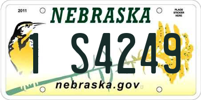 NE license plate 1S4249