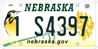 NE license plate 1S4397