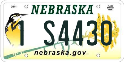 NE license plate 1S4430