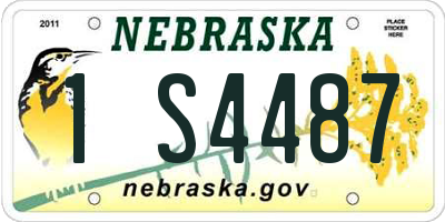 NE license plate 1S4487