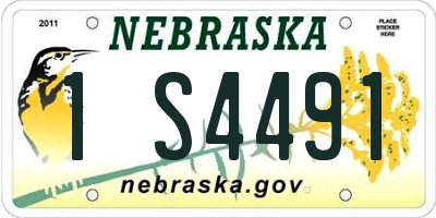 NE license plate 1S4491