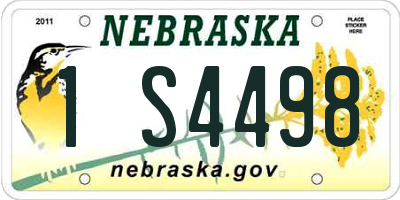 NE license plate 1S4498