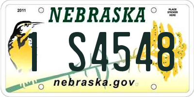 NE license plate 1S4548
