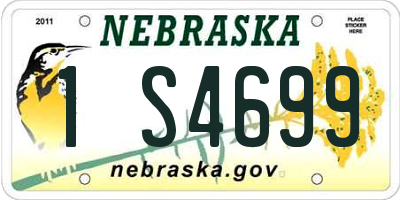NE license plate 1S4699