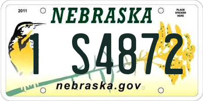 NE license plate 1S4872