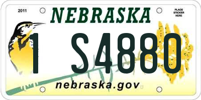 NE license plate 1S4880