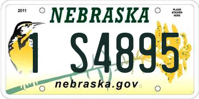 NE license plate 1S4895