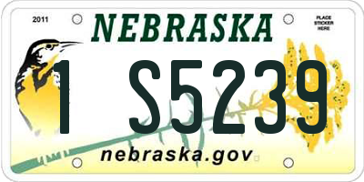NE license plate 1S5239
