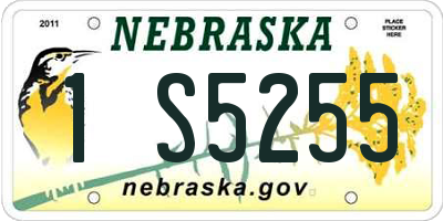 NE license plate 1S5255