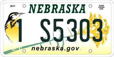 NE license plate 1S5303