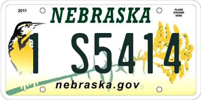 NE license plate 1S5414