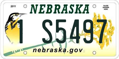NE license plate 1S5497