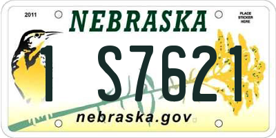 NE license plate 1S7621
