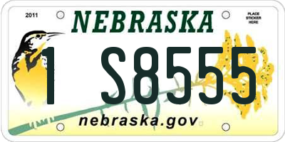 NE license plate 1S8555