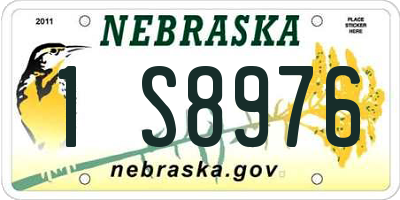 NE license plate 1S8976