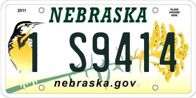 NE license plate 1S9414