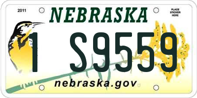 NE license plate 1S9559