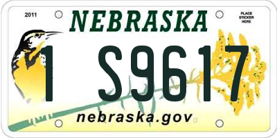 NE license plate 1S9617