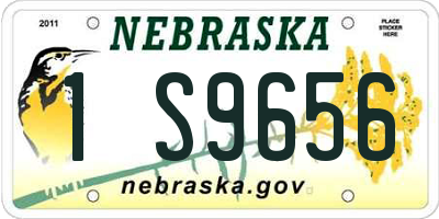 NE license plate 1S9656