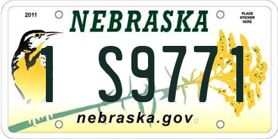 NE license plate 1S9771