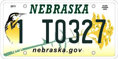 NE license plate 1T0327