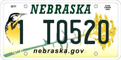 NE license plate 1T0520