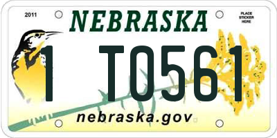 NE license plate 1T0561