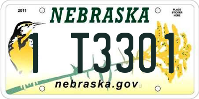 NE license plate 1T3301