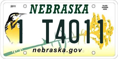 NE license plate 1T4011