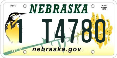 NE license plate 1T4780
