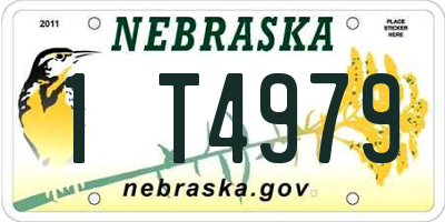 NE license plate 1T4979