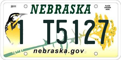 NE license plate 1T5127