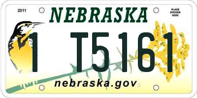 NE license plate 1T5161