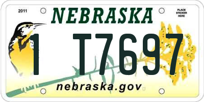 NE license plate 1T7697