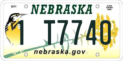 NE license plate 1T7740