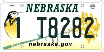 NE license plate 1T8282