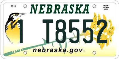 NE license plate 1T8552