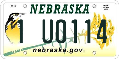 NE license plate 1U0114