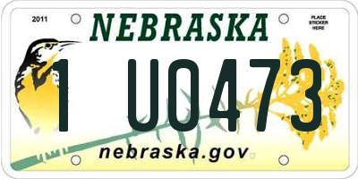 NE license plate 1U0473