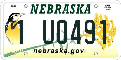 NE license plate 1U0491