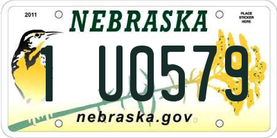 NE license plate 1U0579