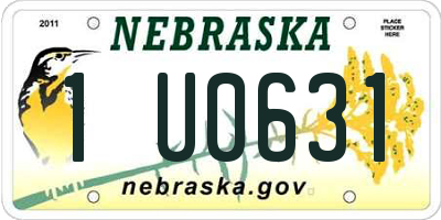 NE license plate 1U0631